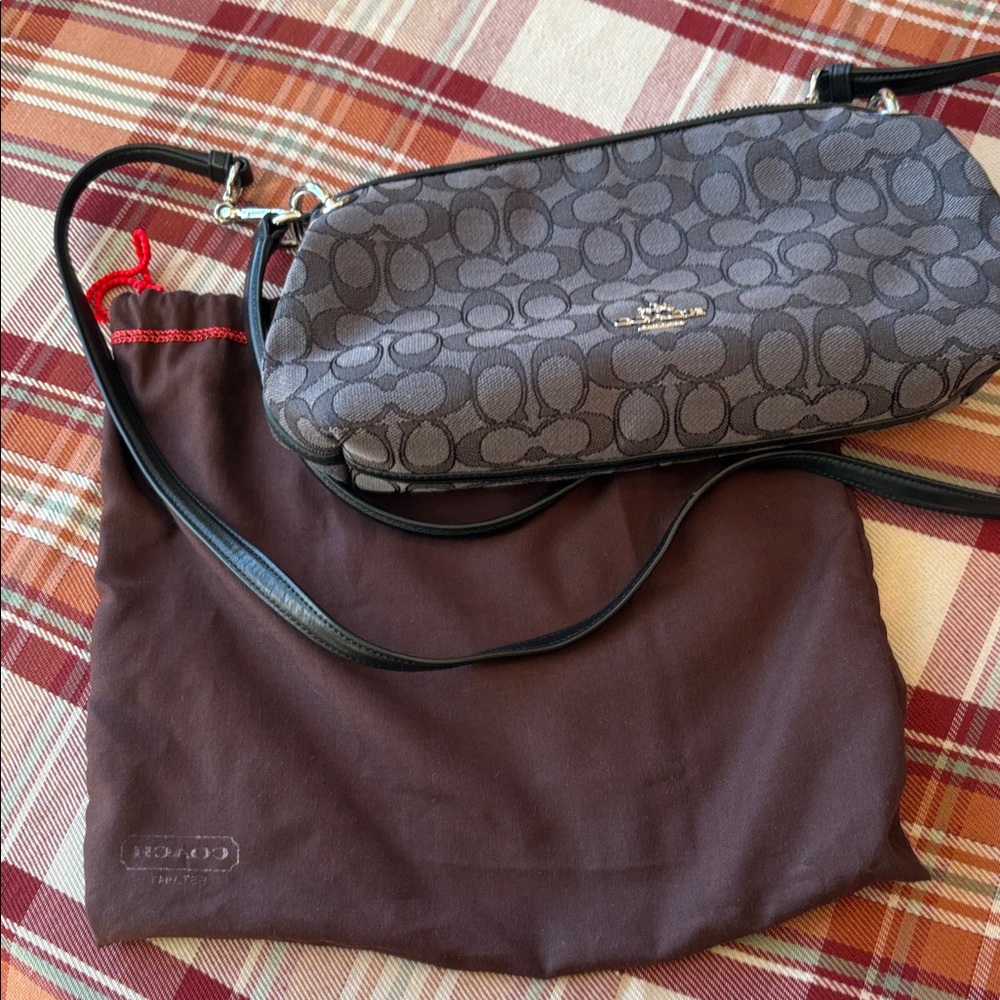 Coach Charcoal and Black Shoulder Bag - Picture 7 of 7
